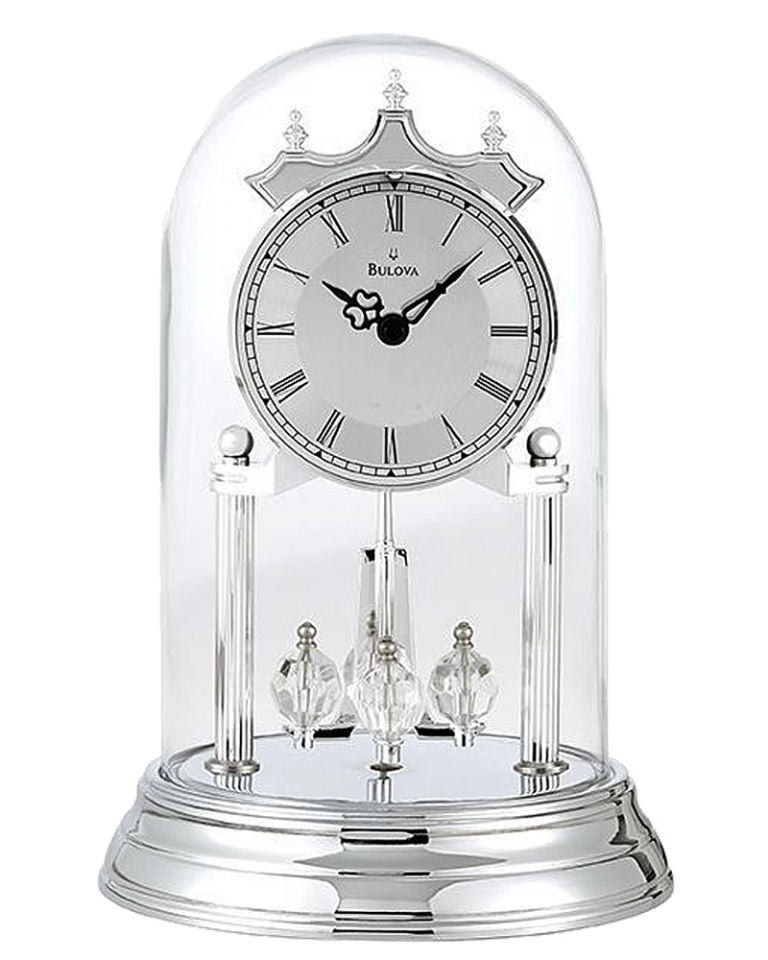 Bulova Tristan II Silver Anniversary Mantel Clock Alexander Clocks