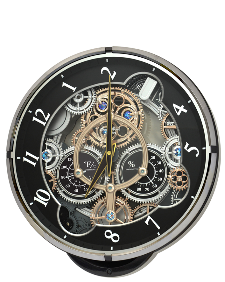 Rhythm Gadget Black Musical Magic Motion Wall Clock Alexander Clocks