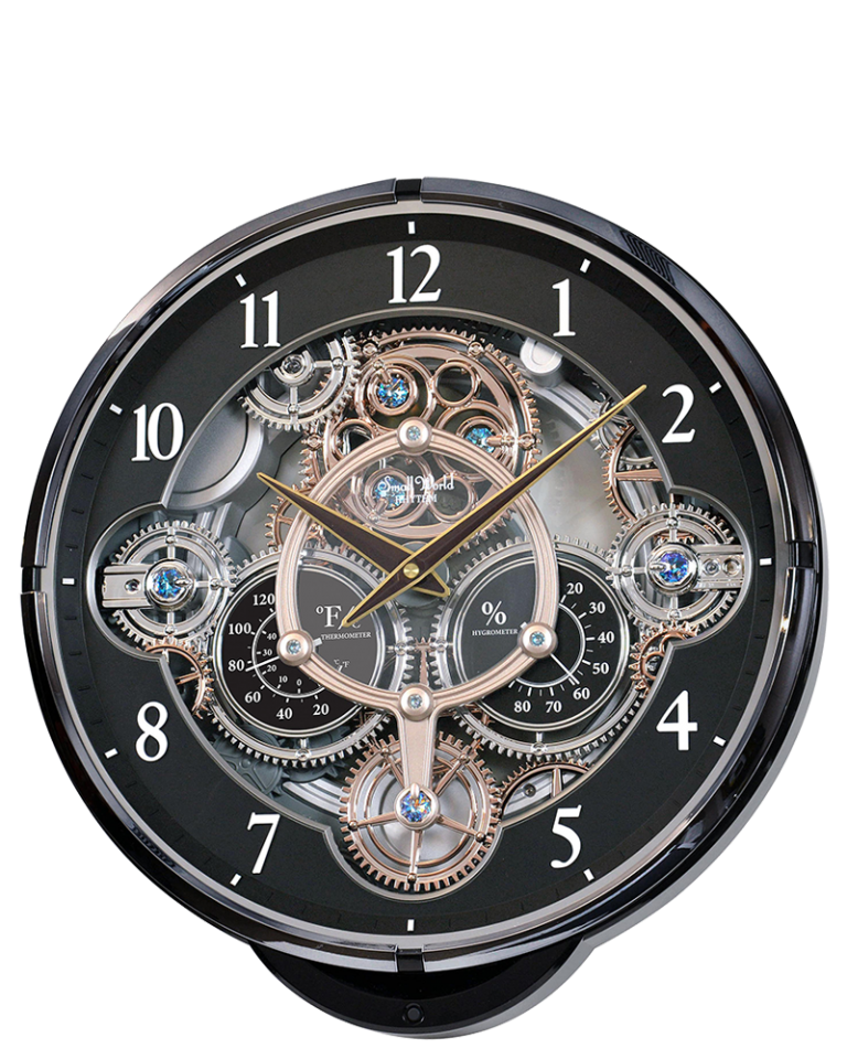 Rhythm Gadget Black Musical Magic Motion Wall Clock Alexander Clocks