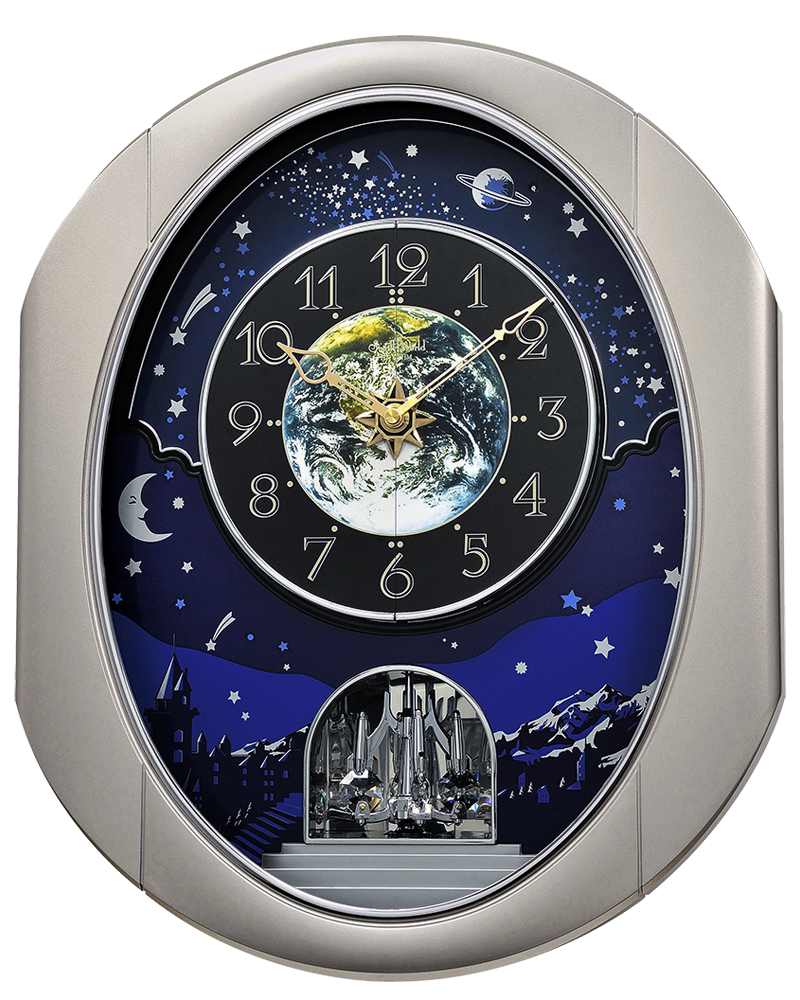 Rhythm Peaceful Cosmos II Musical Magic Motion Wall Clock