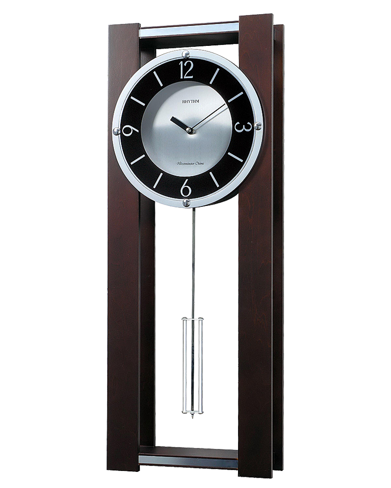 Rhythm WSM Espresso II Wooden Musical Wall Clock