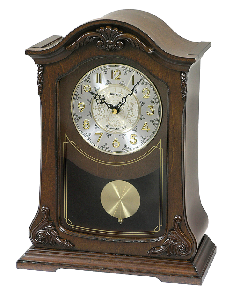 Rhythm WSM Nice II Musical Wooden Mantel Clock Alexander Clocks and