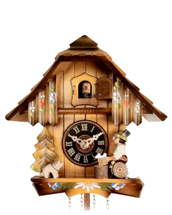 Engstler 8Day Carved Cuckoo Clock Bird and Leaf Alexander Clocks and