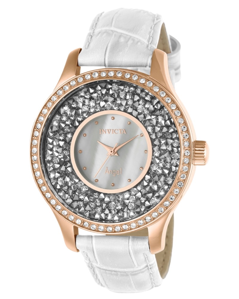 INVICTA ANGEL WOMENS QUARTZ 40MM ROSE GOLD CASE WHITE DIAL | Alexander ...