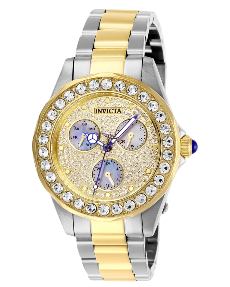 INVICTA PRO DIVER WOMENS QUARTZ 38MM STAINLESS STEEL, GOLD  display picture 3